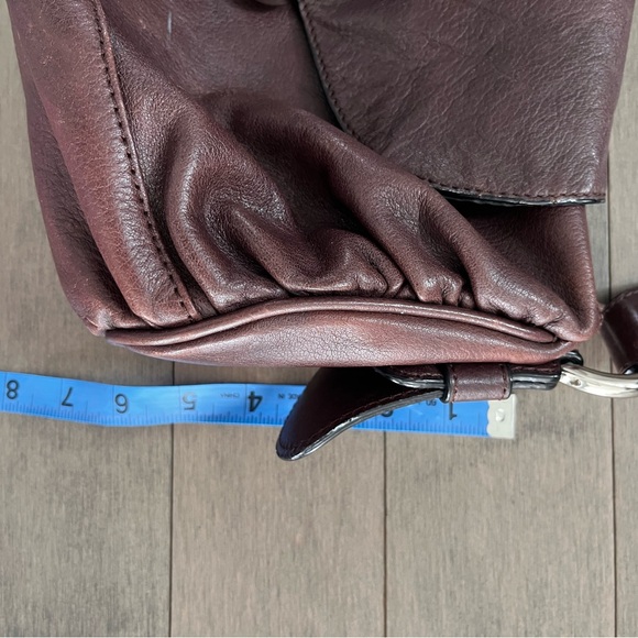 Danier Dark Brown-grey Leather Shoulder Bag good used condition - Picture 10 of 10